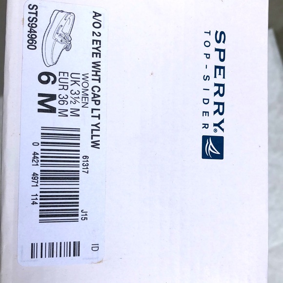 SPERRY Top-Sider A/O Light Yellow Size 6M - Picture 8 of 8